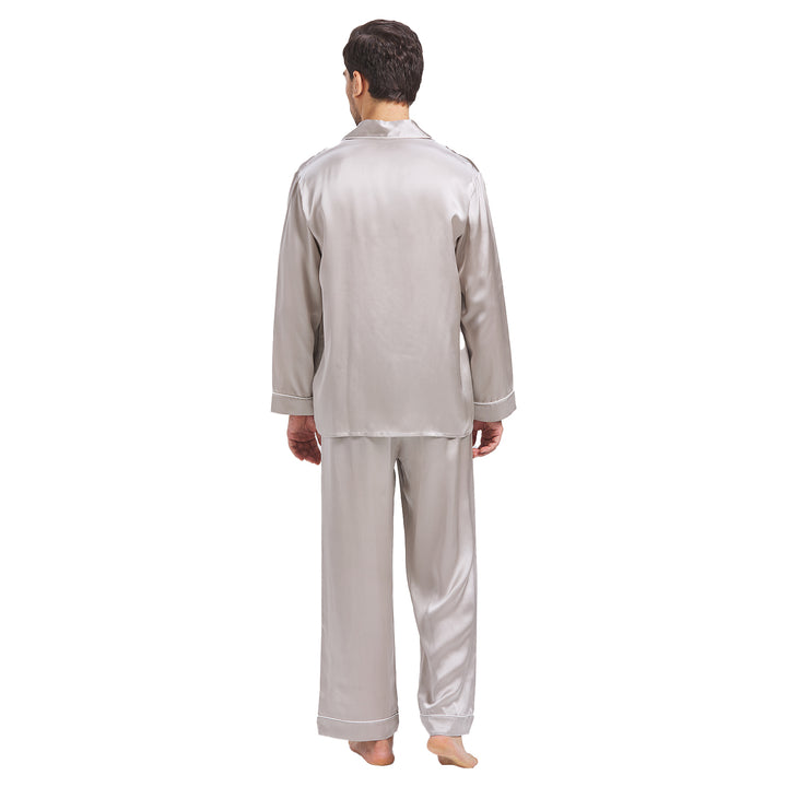 GREY MAN SILK PAJAMA SET