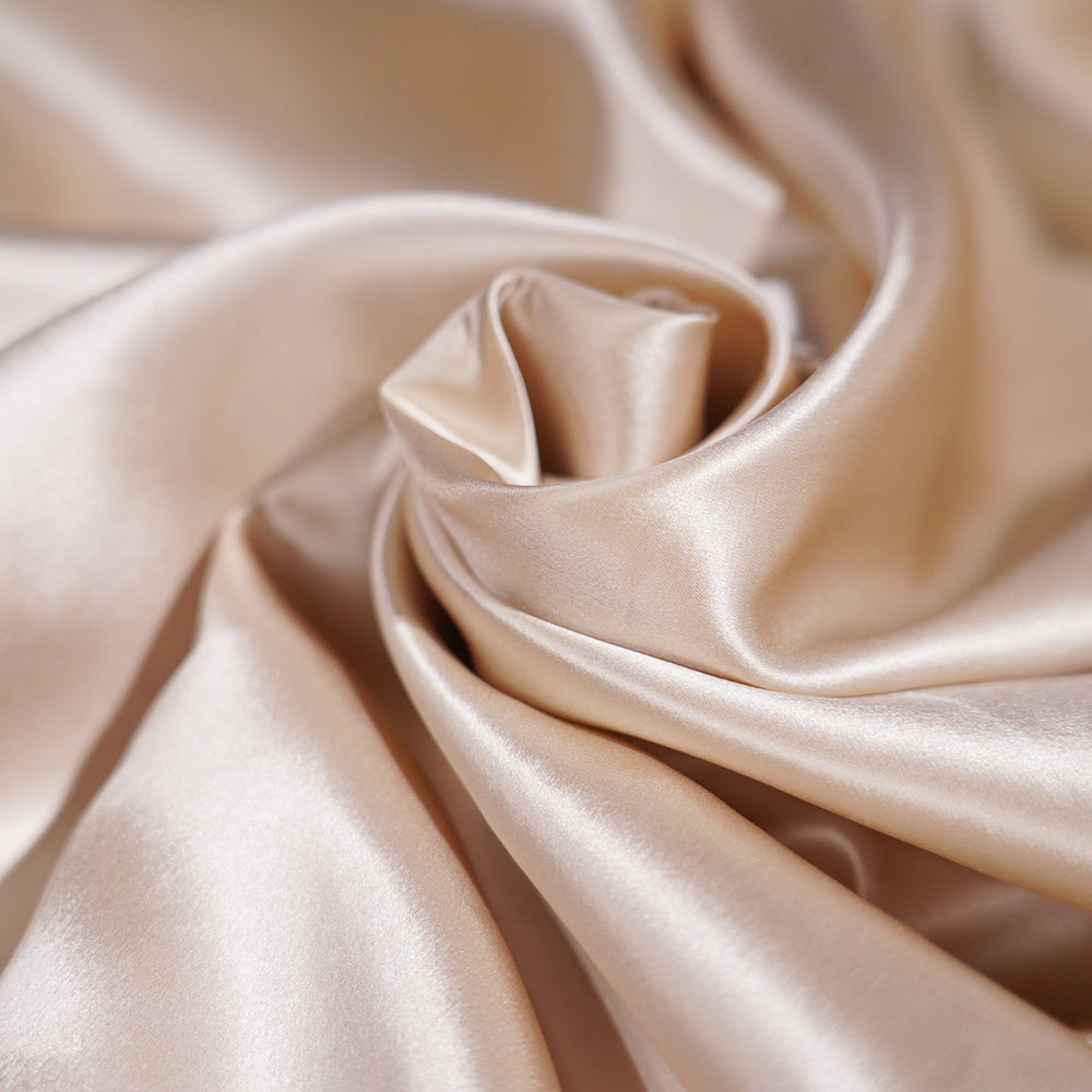 CHAMPAGNE LARGE SILK SCRUNCHIES