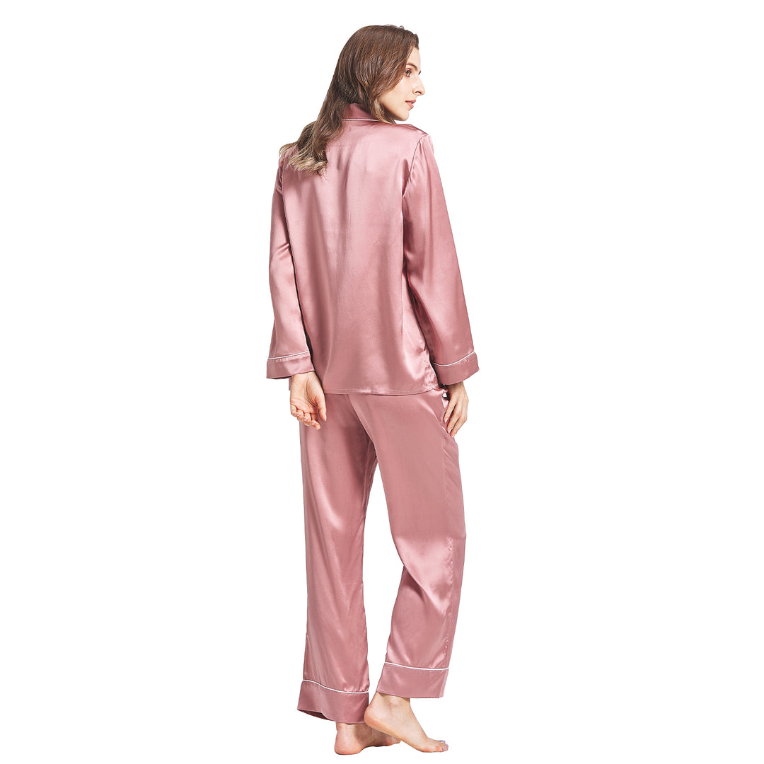 PINK WOMEN SILK PAJAMA SET