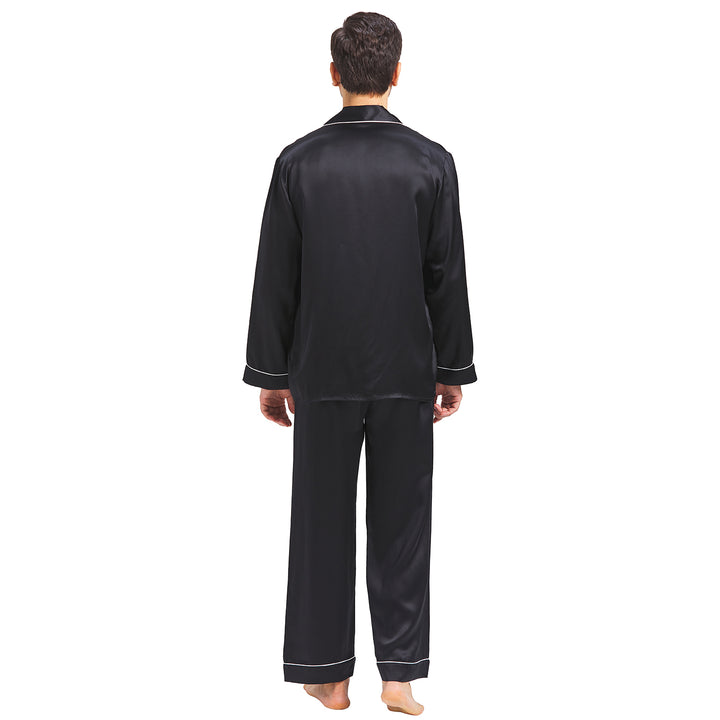 BLACK MAN SILK PAJAMA SET