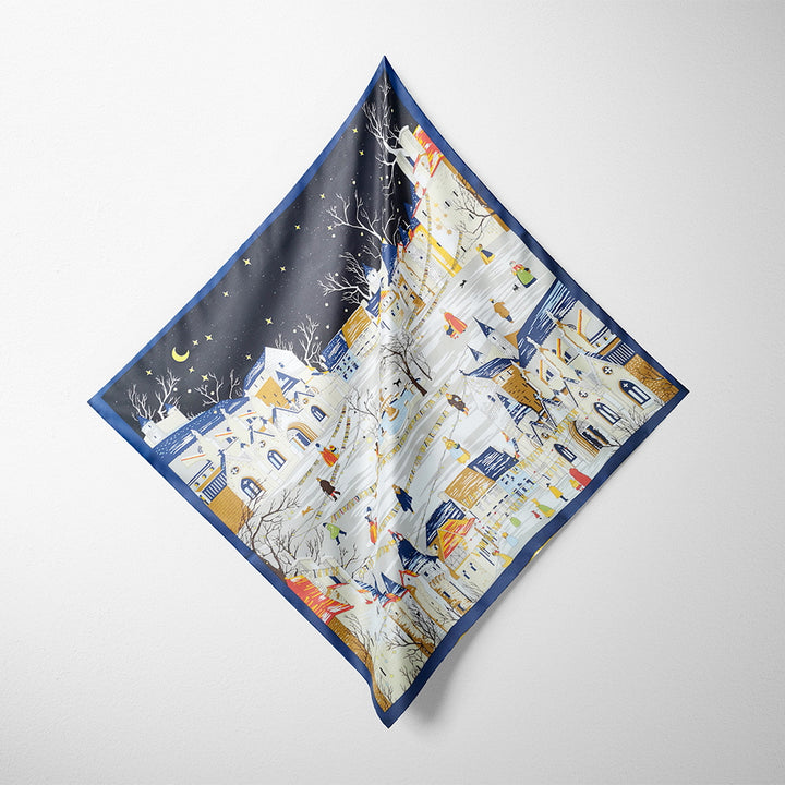 RUSSIAN SMALL TOWN SILK SCARF