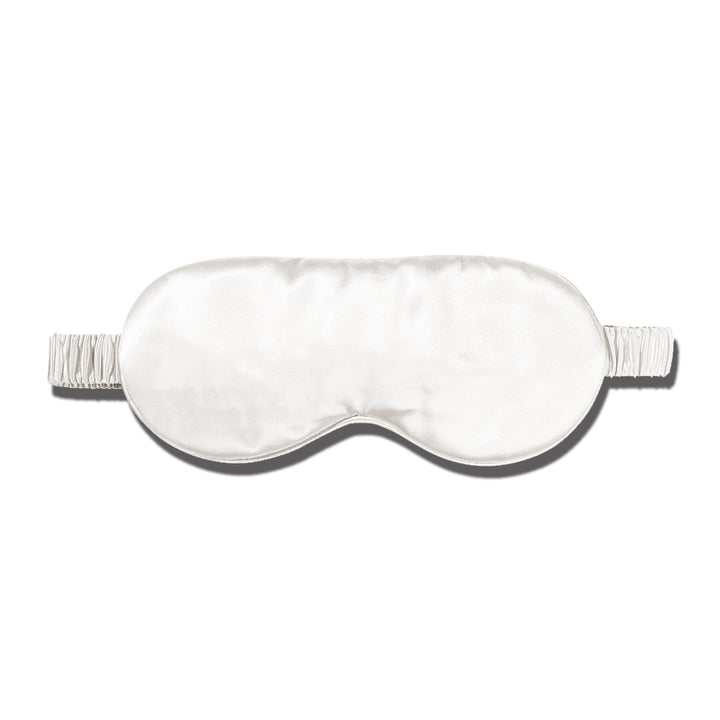 WHITE SILK EYE MASK