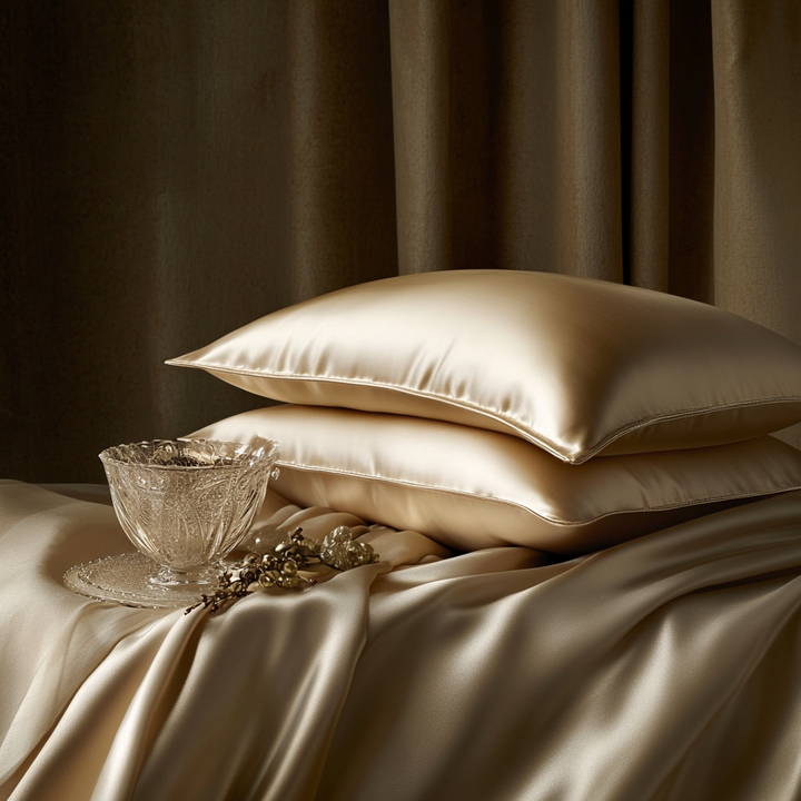 LIGHT GOLD QUEEN ENVELOPE SILK PILLOWCASE